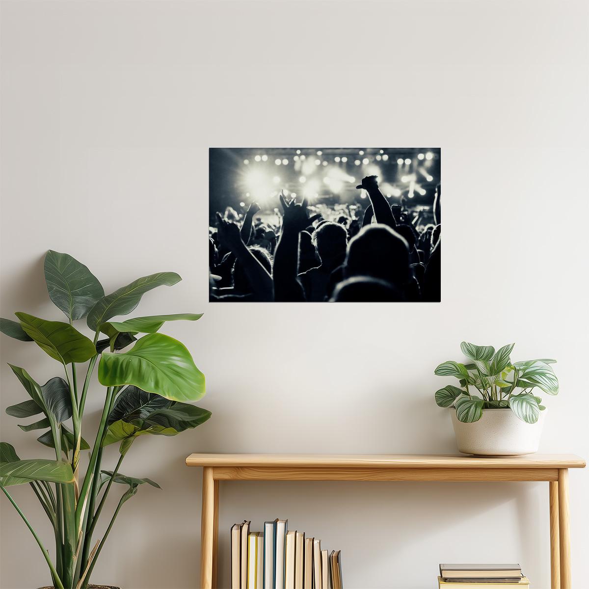 Heavy Metal Concert Poster | Black and White Band Photography | Music Wall Art