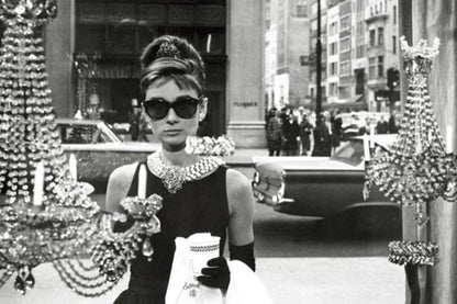 Audrey Hepburn as Holly Golightly | Breakfast at Tiffany's Poster | Classic Movie Scene Art