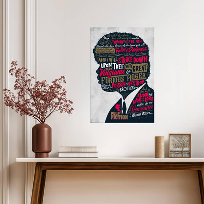 Pulp Fiction | Jules Winnfield "Ezekiel 25:17" Quote | Samuel L. Jackson Poster - Movies & TV Poster