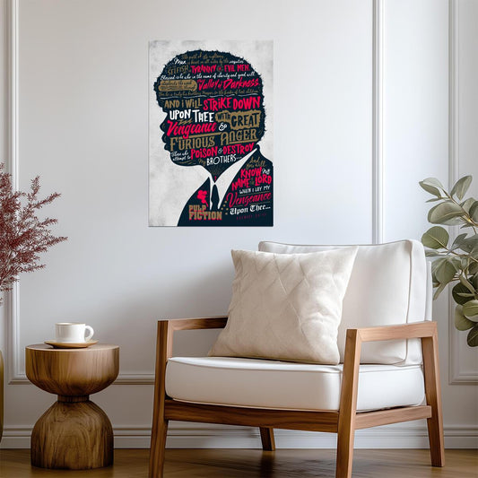 Pulp Fiction | Jules Winnfield "Ezekiel 25:17" Quote | Samuel L. Jackson Poster - Movies & TV Poster