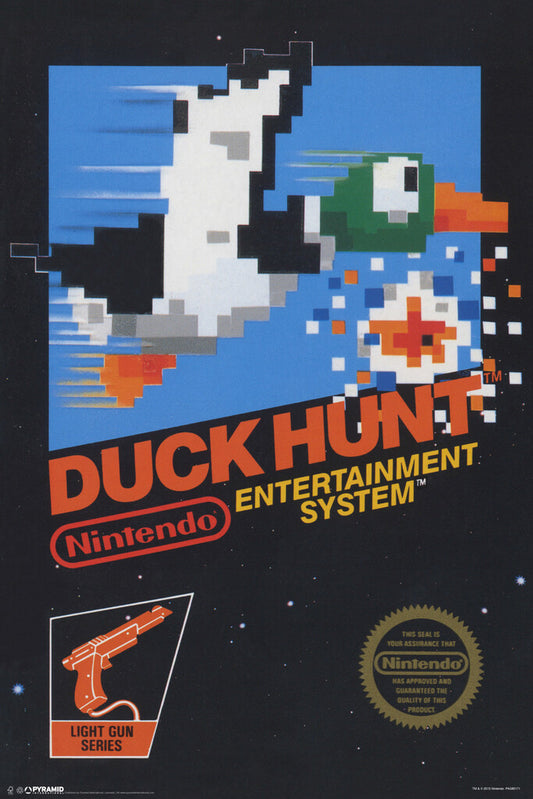 Duck Hunt Box Art | Retro Gaming Poster | Nintendo NES 8-Bit Art