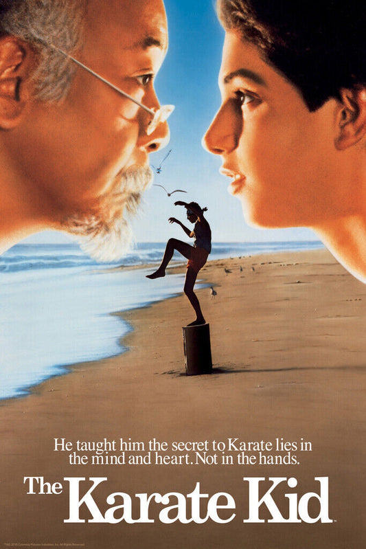 The Karate Kid | Crane Kick on the Beach | Classic 80s Movie Poster - Movies & TV Poster