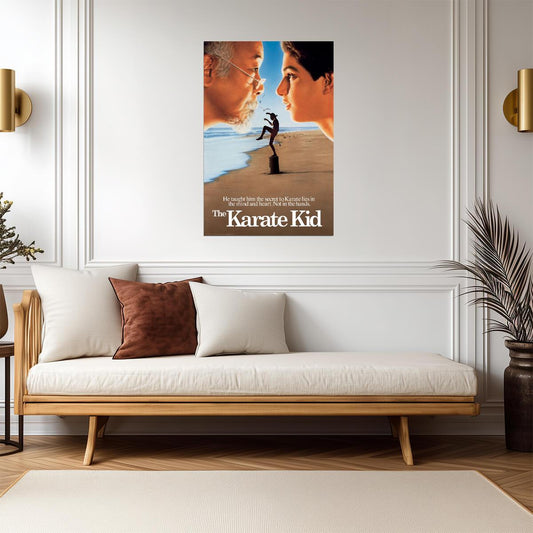 The Karate Kid | Crane Kick on the Beach | Classic 80s Movie Poster - Movies & TV Poster