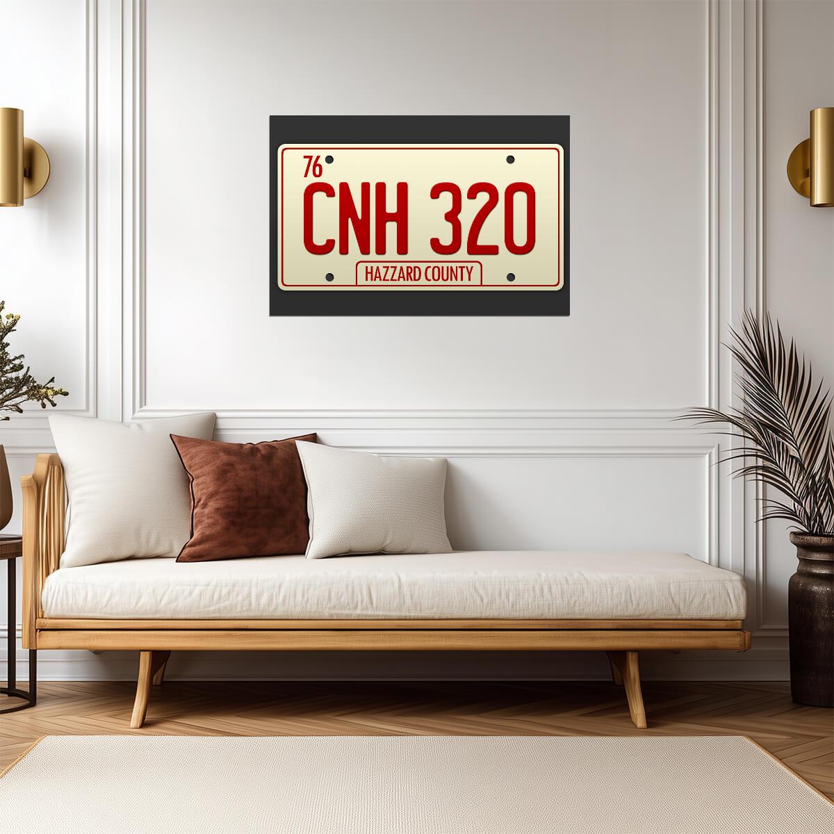 The Dukes of Hazzard | General Lee CNH 320 License Plate | TV Show Prop Poster - Movies & TV Poster