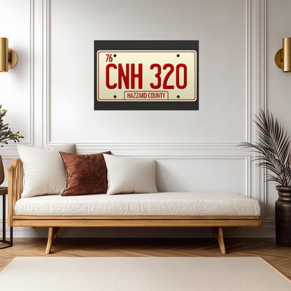 The Dukes of Hazzard | General Lee CNH 320 License Plate | TV Show Prop Poster - Movies & TV Poster