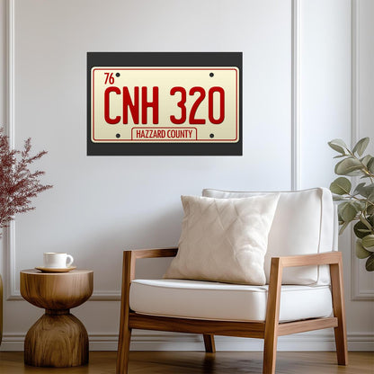 The Dukes of Hazzard | General Lee CNH 320 License Plate | TV Show Prop Poster - Movies & TV Poster