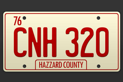 The Dukes of Hazzard | General Lee CNH 320 License Plate | TV Show Prop Poster - Movies & TV Poster
