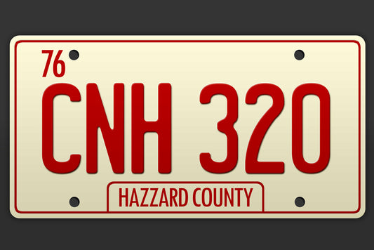 The Dukes of Hazzard | General Lee CNH 320 License Plate | TV Show Prop Poster - Movies & TV Poster