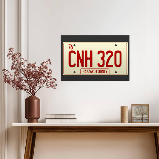 The Dukes of Hazzard | General Lee CNH 320 License Plate | TV Show Prop Poster - Movies & TV Poster