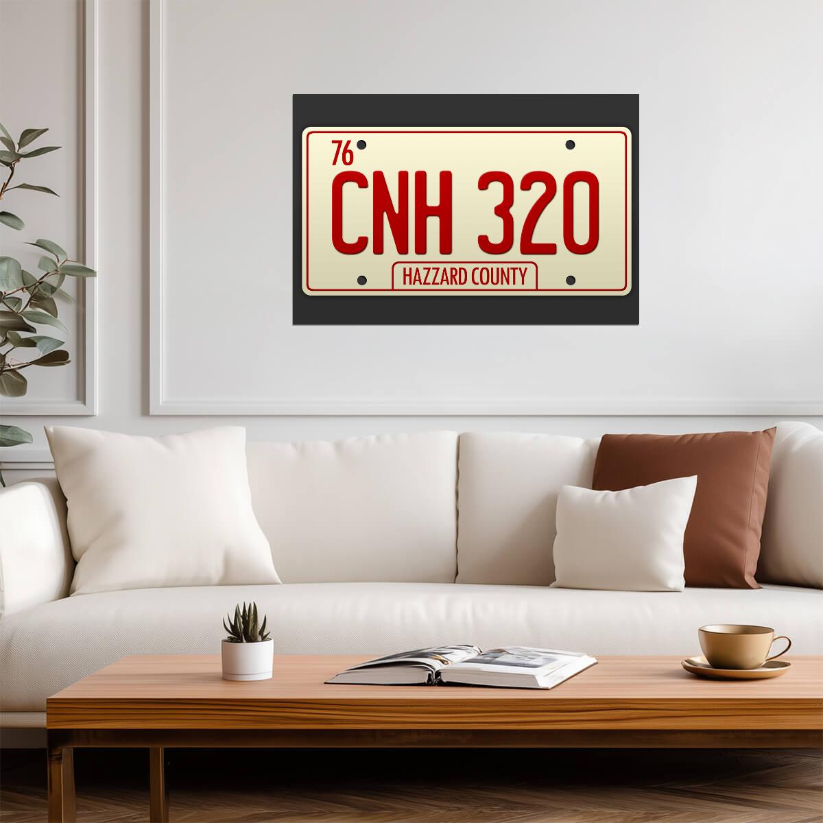 The Dukes of Hazzard | General Lee CNH 320 License Plate | TV Show Prop Poster - Movies & TV Poster