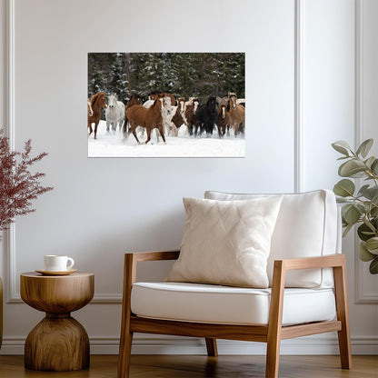 Wild Horse Roundup | Western Photography Print | American Frontier Poster - Photography Poster