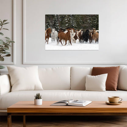 Wild Horse Roundup | Western Photography Print | American Frontier Poster - Photography Poster