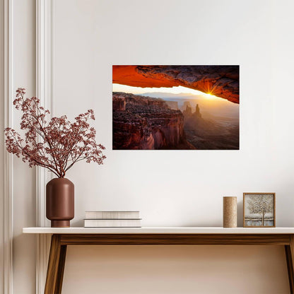 Sunrise at Mesa Arch | Canyonlands National Park Photography | Nature Landscape Poster - Photography Poster
