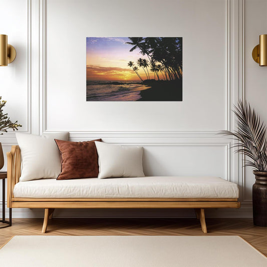 Evening in the Maldives | Tropical Sunset Photography | Seascape Wall Art Poster - Photography Poster