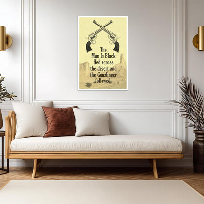 The Man in Black Fled Across the Desert | The Dark Tower Quote Poster | Stephen King Literary Art - Type & Quotes Poster