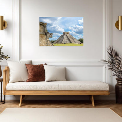 El Castillo Mayan Temple at Chichen Itza | Mexico Architecture Photography | Historical Landmark Poster - Photography Poster
