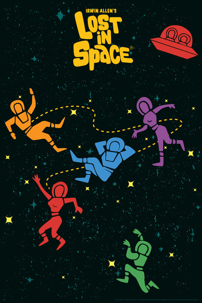 Lost in Space | Floating Cast in Zero Gravity | Sci-Fi TV Show Poster - Movies & TV Poster