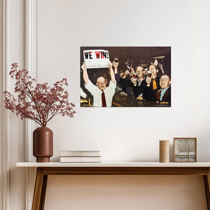 Cheers TV Show Opening Credits | We Win Scene | Vintage Boston Bar Poster - Movies & TV Poster