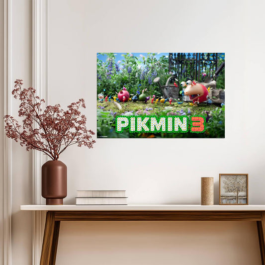 Pikmin 3 | Vibrant Video Game Poster | Strategy Game Wall Art