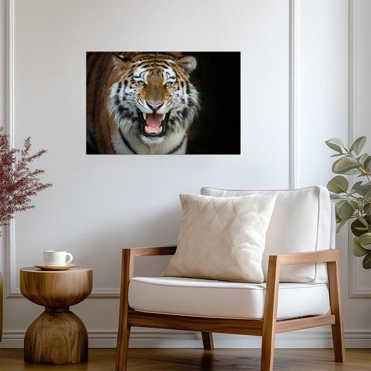 Siberian Tiger Up Close | Wildlife Photography Portrait | Animal Wall Art Poster - Photography Poster