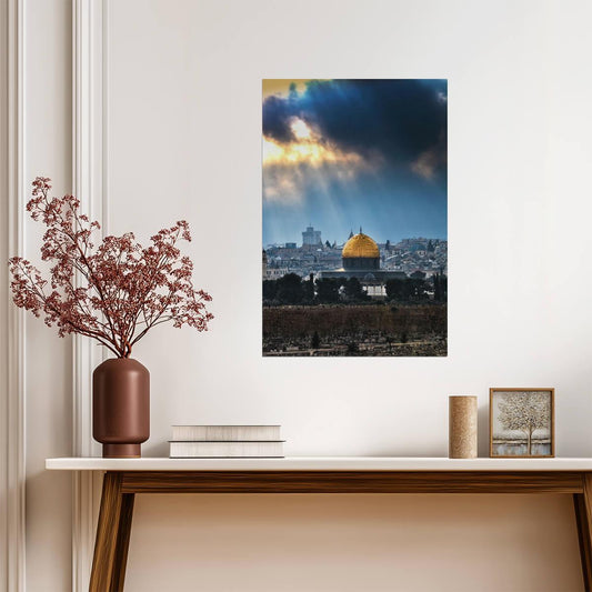 Old City of Jerusalem Skyline | Dome of the Rock Photography | Religious Landmark Poster - Photography Poster