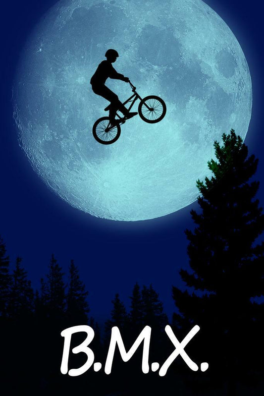 BMX The Extra-Terrestrial | E.T. Movie Poster Parody | Funny Sci-Fi Art - Graphic & Art Poster