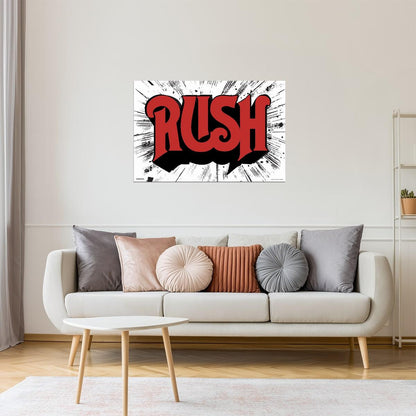 Rush Classic Logo | Rock Band Poster | Vintage Music Wall Art