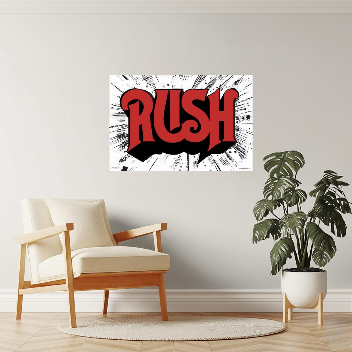 Rush Classic Logo | Rock Band Poster | Vintage Music Wall Art