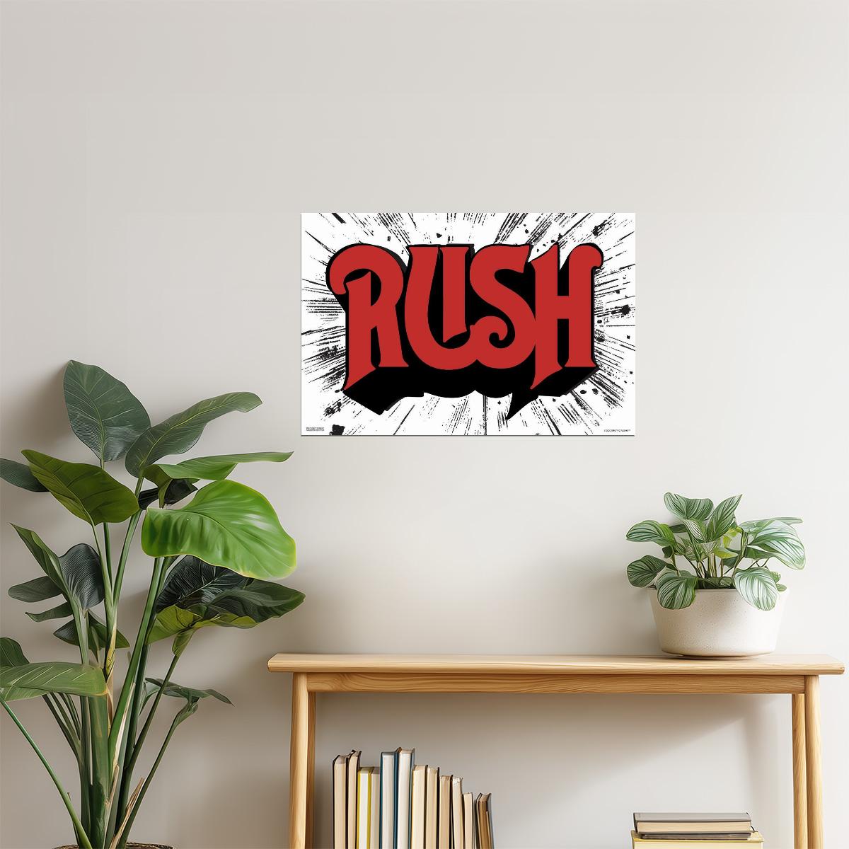 Rush Classic Logo | Rock Band Poster | Vintage Music Wall Art