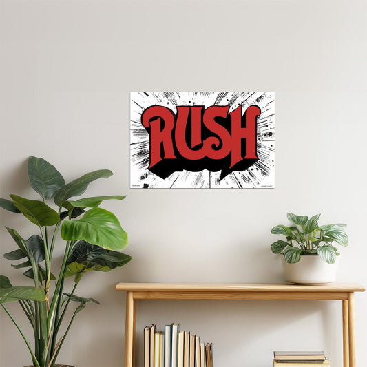 Rush Classic Logo | Rock Band Poster | Vintage Music Wall Art