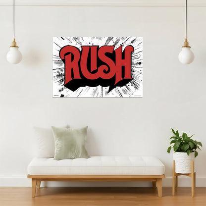 Rush Classic Logo | Rock Band Poster | Vintage Music Wall Art