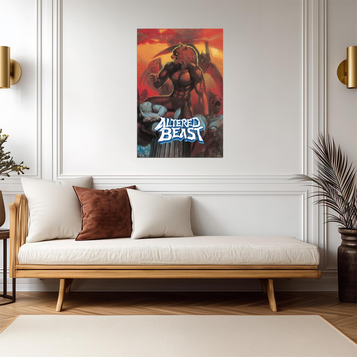 Altered Beast | Retro Gaming Poster | Nostalgic Genesis Arcade Art