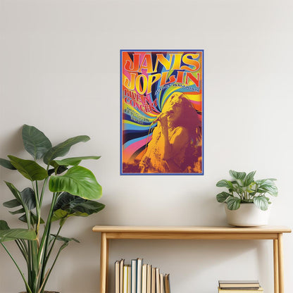Janis Joplin Concert Poster | Psychedelic Rock Art | Vintage 60s Music Print