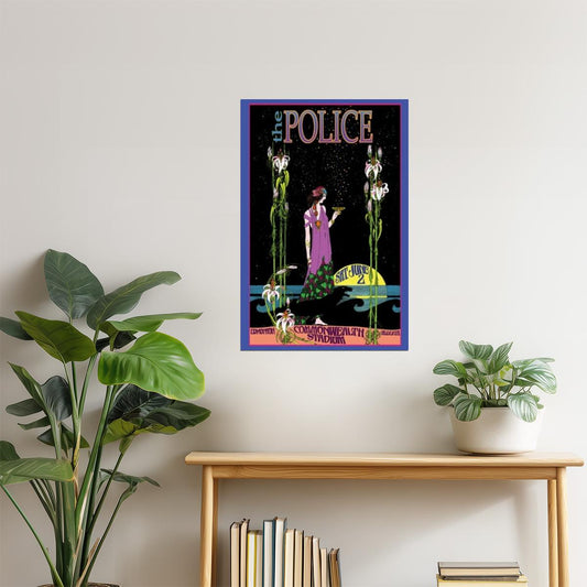 The Police Concert Poster | Vintage Rock Wall Art | 80s Music Print
