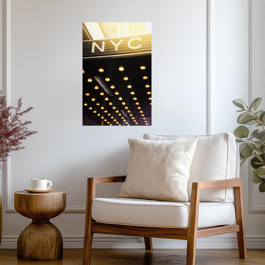 New York City Times Square Sign Photo | Vintage Theatre Marquee | Broadway Wall Art Poster - Type & Quotes Poster