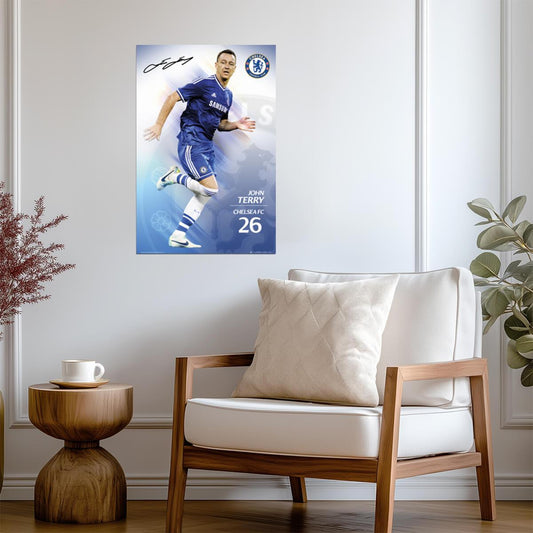 John Terry Chelsea FC 2014 | Soccer Legend Poster | Sports Photography Art