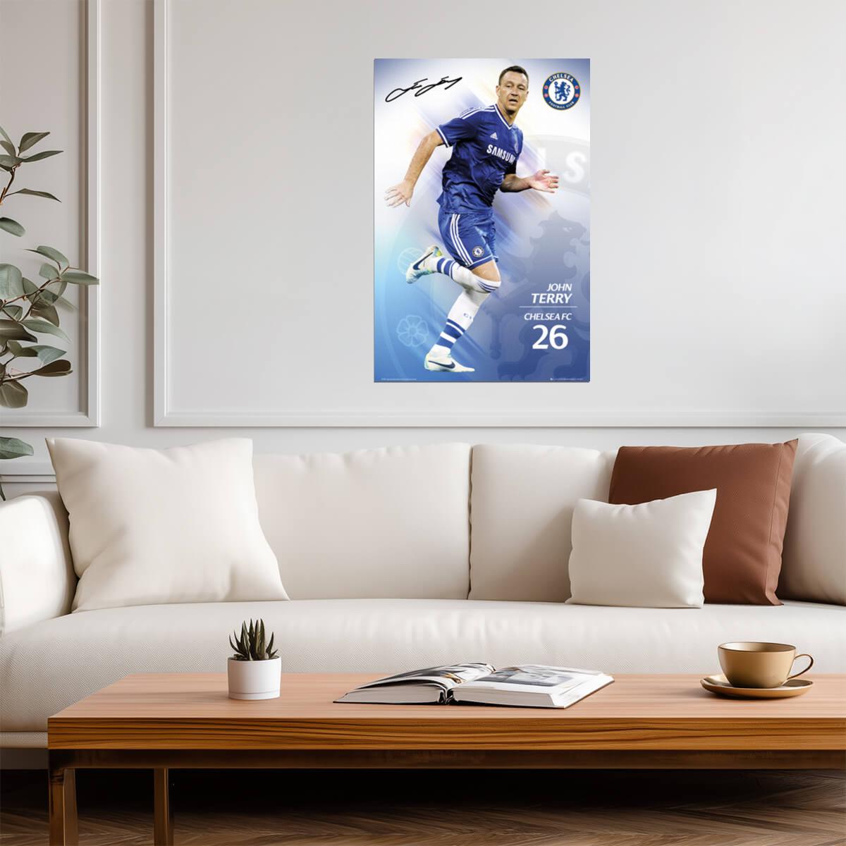 John Terry Chelsea FC 2014 | Soccer Legend Poster | Sports Photography Art