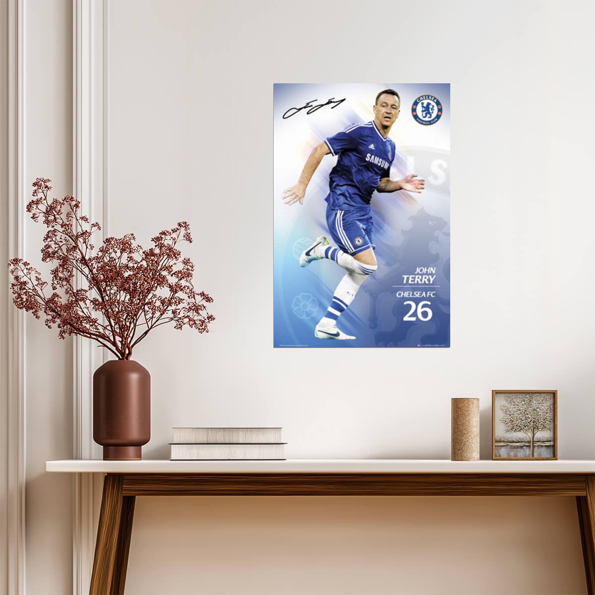 John Terry Chelsea FC 2014 | Soccer Legend Poster | Sports Photography Art