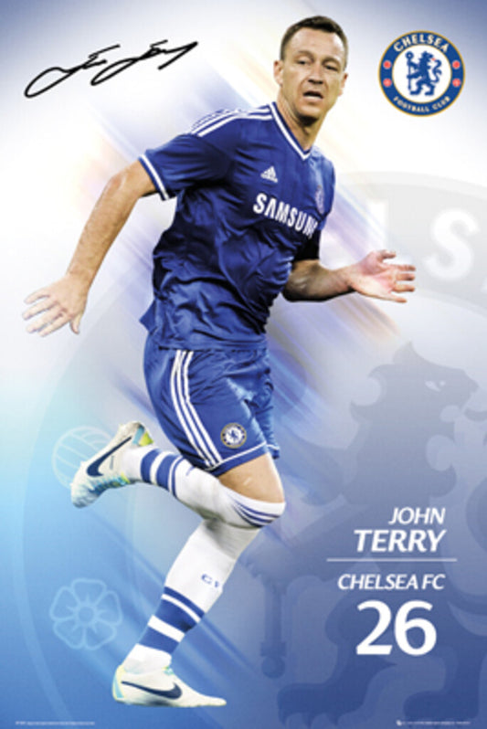 John Terry Chelsea FC 2014 | Soccer Legend Poster | Sports Photography Art