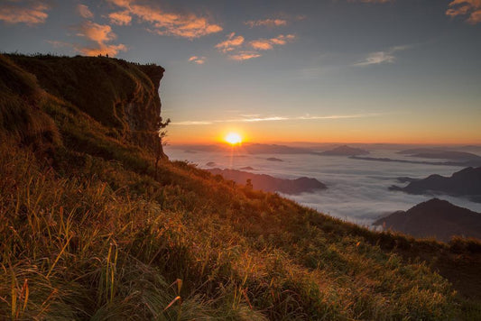 Mountain Sunrise Landscape Poster | Nature Photography | Scenic Wall Art