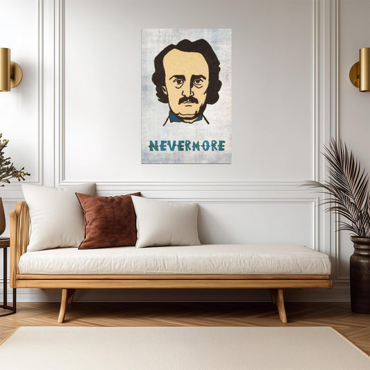 Edgar Allan Poe The Raven Quote | Nevermore Literary Poster | Gothic Wall Art - Type & Quotes Poster