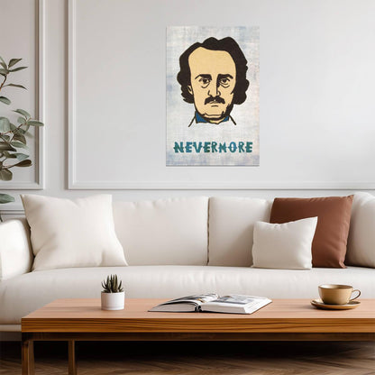 Edgar Allan Poe The Raven Quote | Nevermore Literary Poster | Gothic Wall Art - Type & Quotes Poster