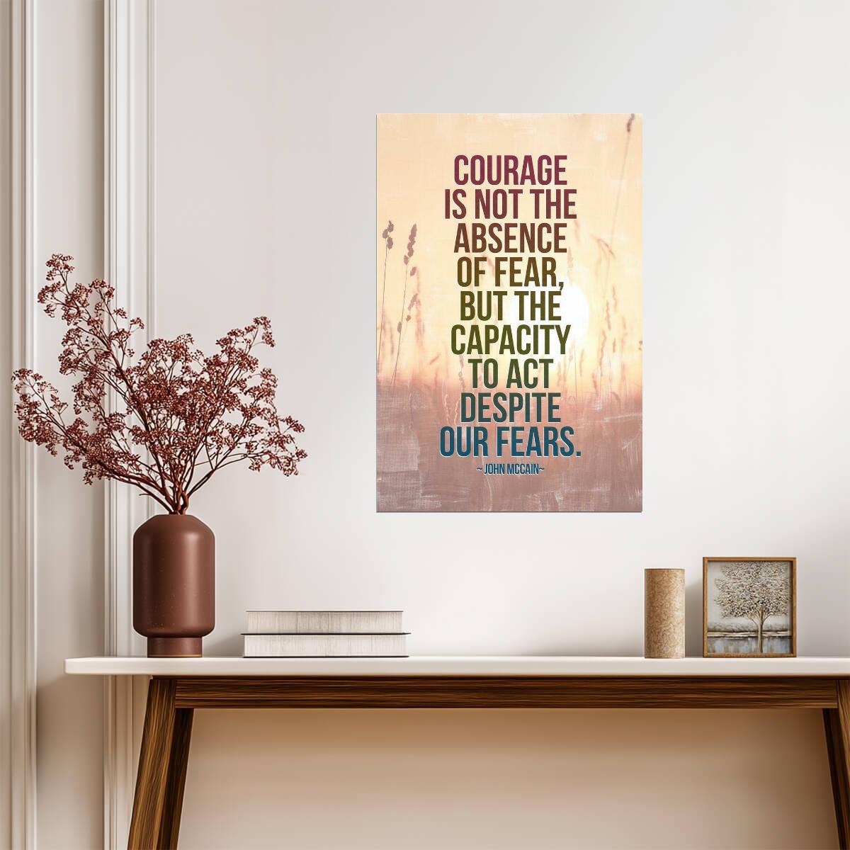 John McCain Courage Quote | Motivational Wall Art | Political History Poster - Type & Quotes Poster