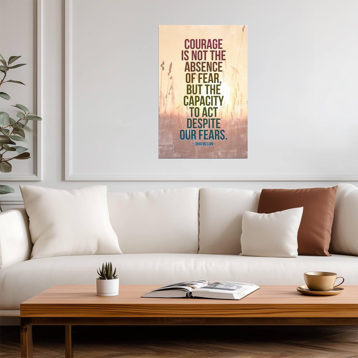 John McCain Courage Quote | Motivational Wall Art | Political History Poster - Type & Quotes Poster