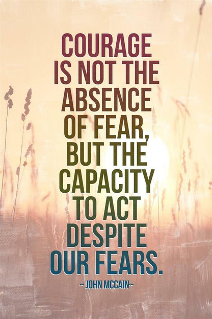 John McCain Courage Quote | Motivational Wall Art | Political History Poster - Type & Quotes Poster