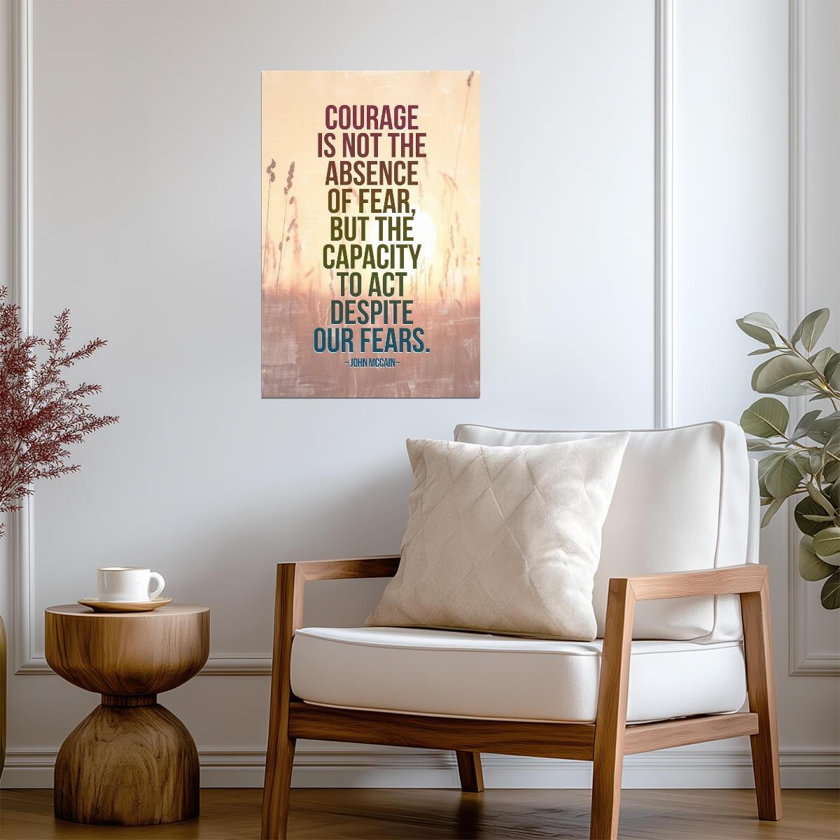 John McCain Courage Quote | Motivational Wall Art | Political History Poster - Type & Quotes Poster