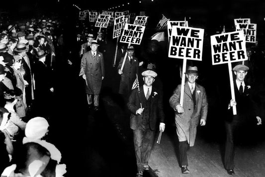 We Want Beer Prohibition Protest Poster | Vintage Photography | Retro Bar Decor
