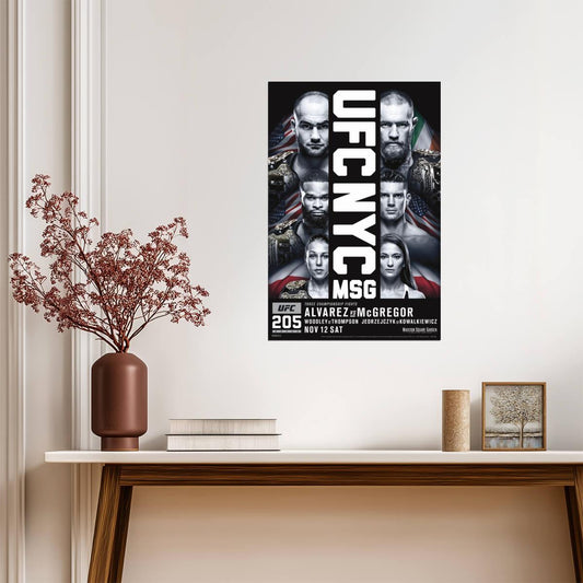 UFC 205 Alvarez vs McGregor | MMA Fight Poster | Sports Event Wall Art