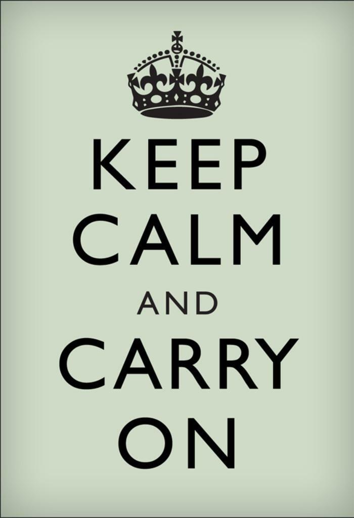 Keep Calm and Carry On | Classic Motivational Poster (Mint)