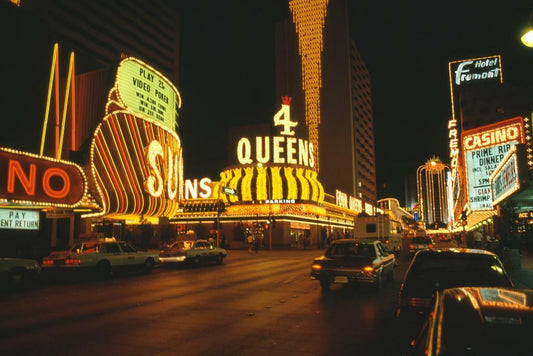 Fremont Street Neon Signs at Night | Las Vegas Photography | Vintage Vegas Poster - Photography Poster